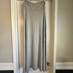 Gray A-line Maxi Skirt